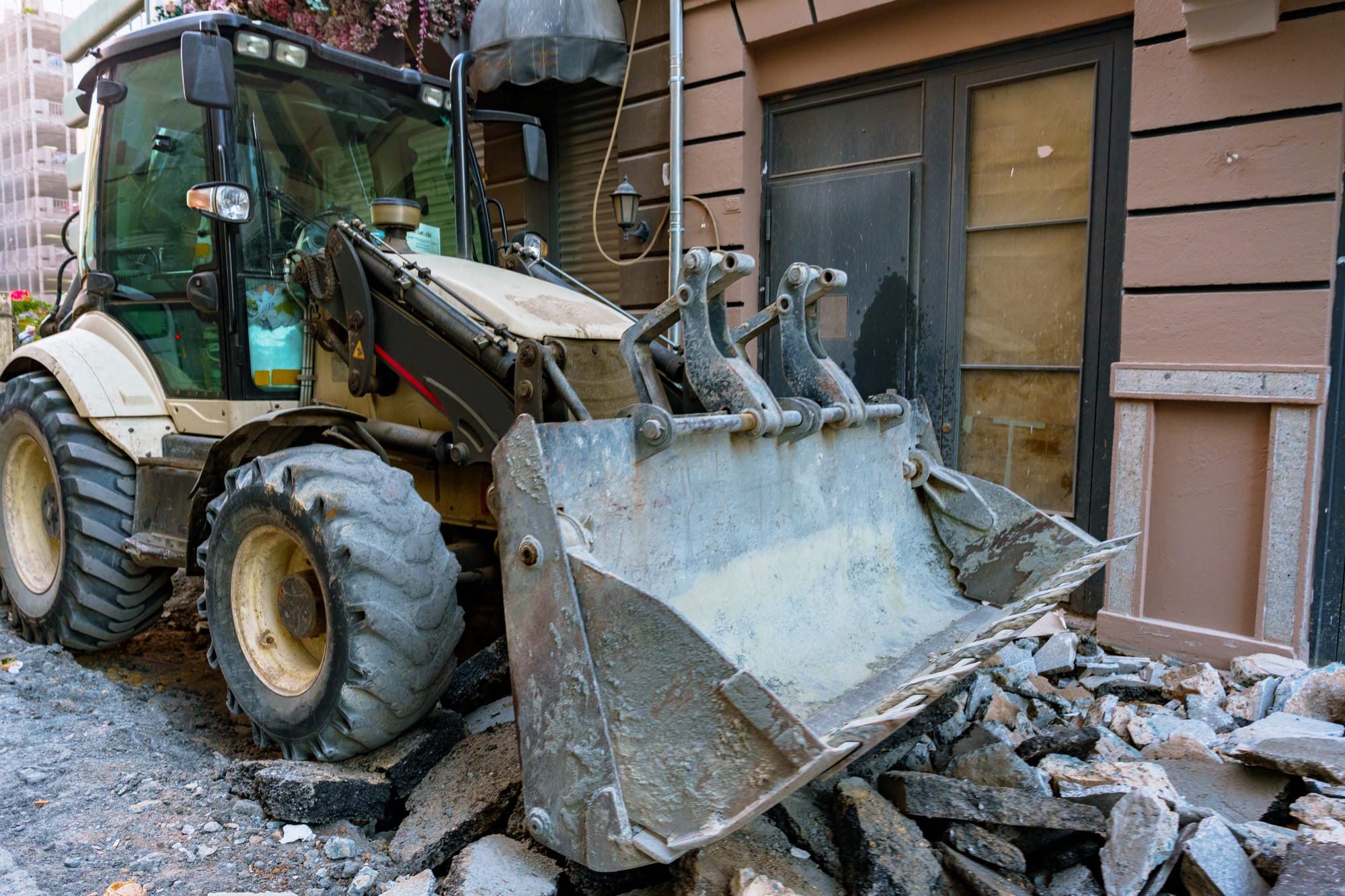 Demolition driven by redevelopment pressures illustrates how market forces can prioritise larger homes over existing functional housing, intensifying material waste and environmental impact. Source: Envato Elements.